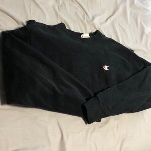 Champion black reverse weave crew